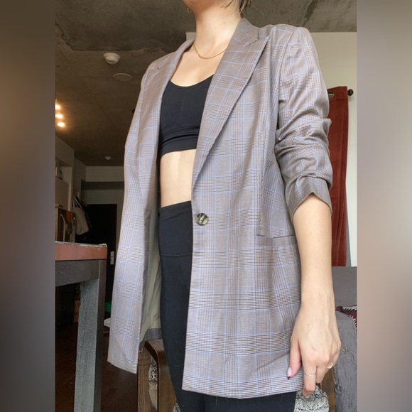 Nordstrom WAYF plaid blazer NWOT - Picture 2 of 7